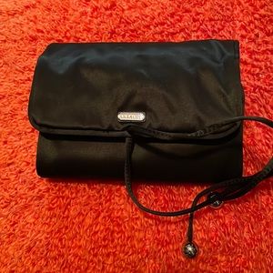 Coach Black satin jewelry satchel